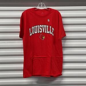 Louisville Cardinals Mens T Shirt Size L Red NCAA College Crew Neck Sportswear